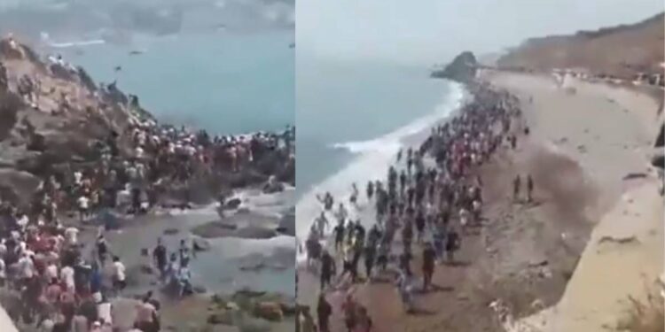 Crisis migratoria en España miles de migrantes llegan desde Marruecos y piden declarar emergencia nacional