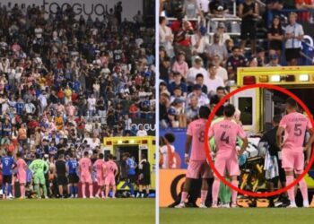 Futbolista de la selección mexicana pierde el conocimiento y es retirado por una ambulancia en pleno partido
