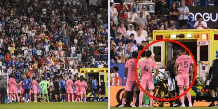 Futbolista de la selección mexicana pierde el conocimiento y es retirado por una ambulancia en pleno partido