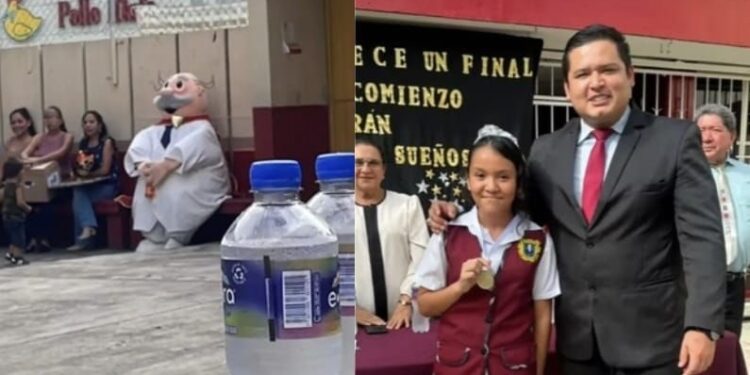 Papá no alcanzó a cambiarse y llegó disfrazado de Dr. Simi a la graduación de su hija