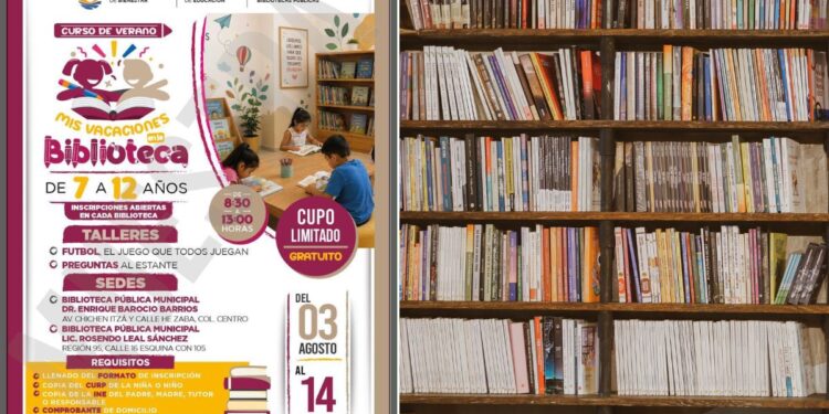 Invitan al curso gratuito “Mis Vacaciones en la Biblioteca 2026” en Cancún