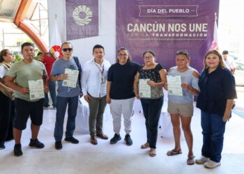 Realizan la jornada Día del Pueblo, Cancún nos Une por la Transformación” en el domo de la Supermanzana 247
