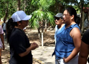 Dirección General de Servicios Públicos, realizó una jornada de limpieza en el Parque Girasoles de la SM 249 de Cancún