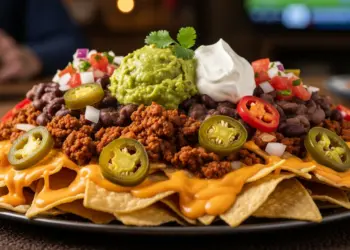 Nachos con queso, carne y frijoles: el snack ideal para reuniones