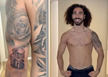 Marc Cucurella cumple promesa y se tatúa el rostro de Luis de la Fuente tras ganar el Mundial
