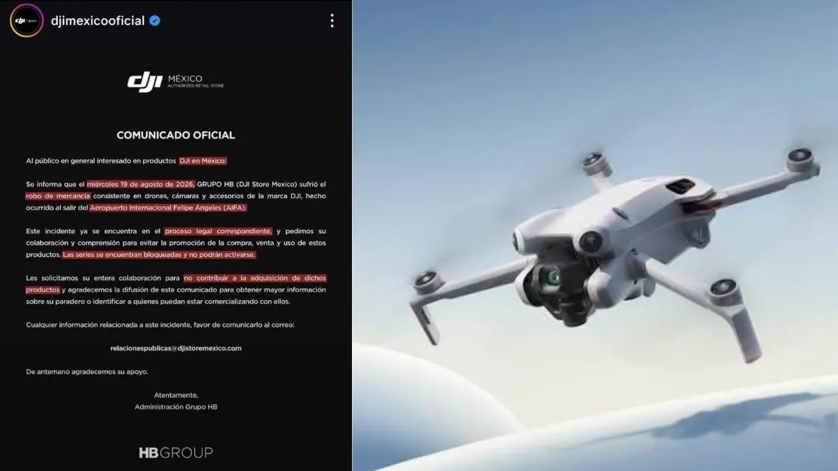 DJI pide evitar la compra de los equipos robados