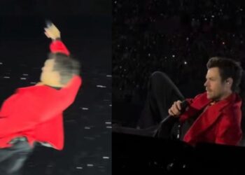 Harry Styles se cae durante su segundo concierto en CDMX