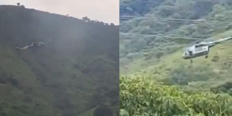 Helicoptero de la Marina aterriza de emergencia en Jalisco tres elementos resultan lesionados