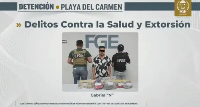Detienen a sujeto ligado a extorsiones contra restaurantes en Playa del Carmen