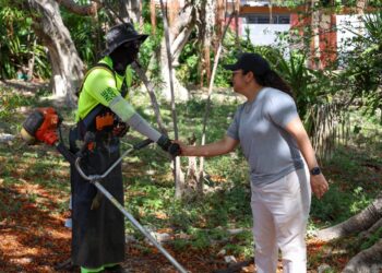 Dirección General de Servicios Públicos realizó trabajos de limpieza en diversas zonas de Cancún