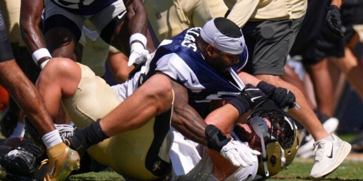 La NFL multa a Cowboys y Saints con medio millón de dólares por una fuerte pelea en práctica