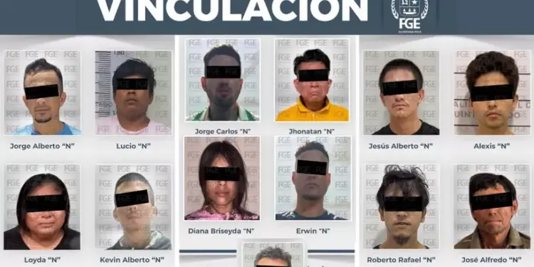 Vinculan a 13 personas por probable narcomenudeo en Quintana Roo