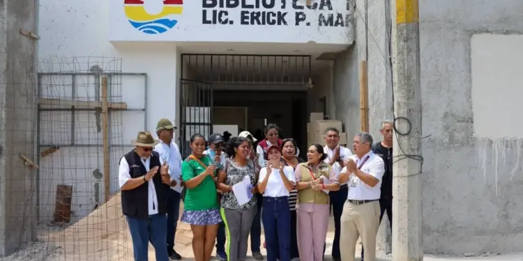 Ana Paty Peralta supervisa avance de la ludoteca Taller de Sueños en la SM 96 de Cancun