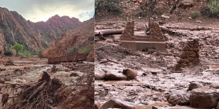 Inundacion en el Gran Cañon deja un muerto y 15 desaparecidos