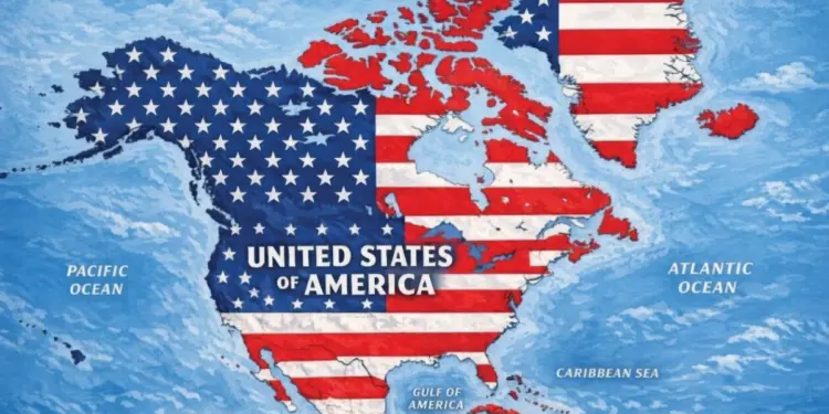 Trump publica mapa de Norteamerica con Mexico y Canada bajo la bandera de Estados Unidos