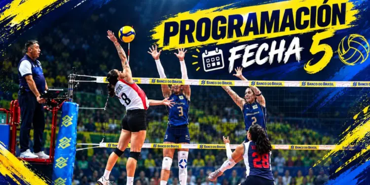 Fecha 5 del Sudamericano de vóley 2026: partidos, horarios y TV