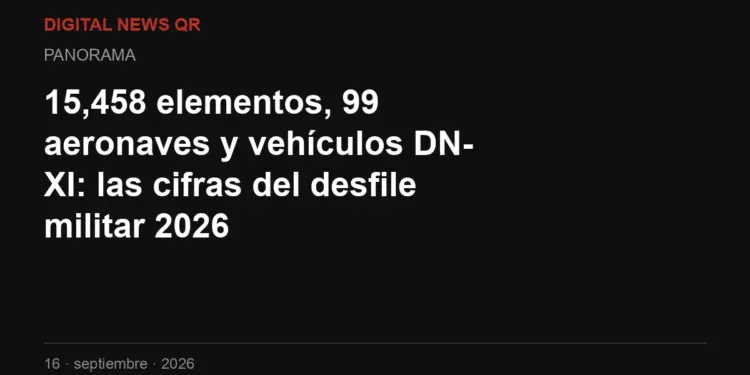 15,458 elementos, 99 aeronaves y vehículos DN-XI: las cifras del desfile militar 2026