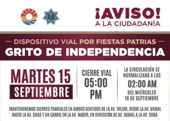 Anuncia Ayuntamiento de BJ dispositivo vial por Fiestas Patrias