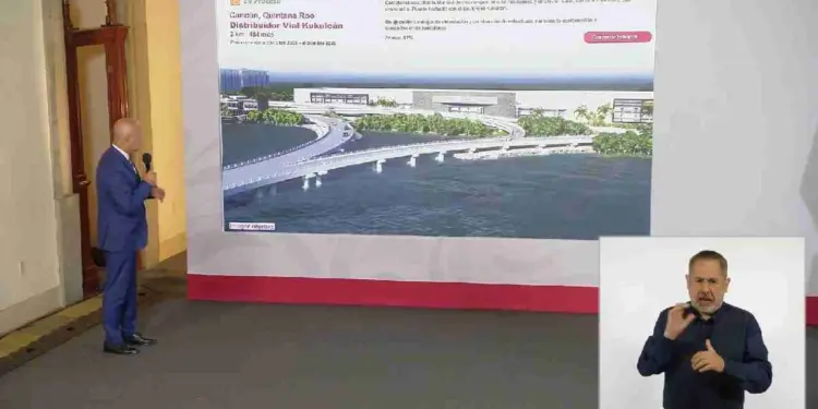 Obras del Distribuidor Vial Kukulcán en Cancún con 57 por ciento de avance