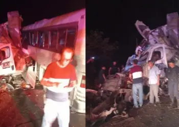 Choca autobús que regresaba del evento de Sheinbaum en Tepic; hay cuatro muertos y 20 heridos