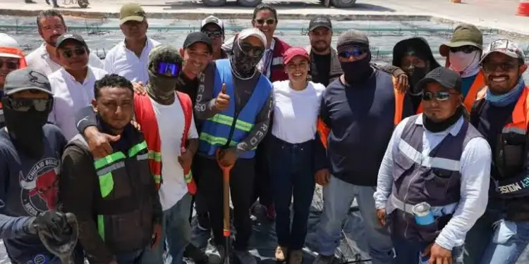 Ana Paty supervisa renovación de avenidas en Cancún