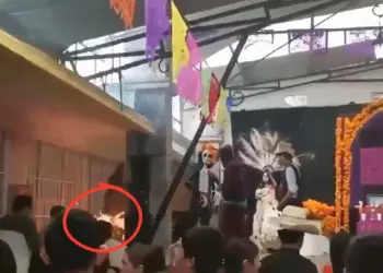 Estudiante de secundaria sufre quemaduras graves en festival de Dia de Muertos en Hidalgo