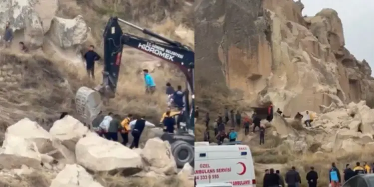 Se desploma una chimenea de hadas en Capadocia mueren dos personas