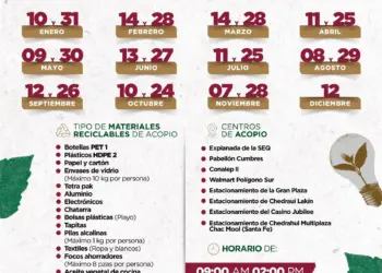 Benito Juarez realizara Reciclaton y limpieza de cenotes en octubre